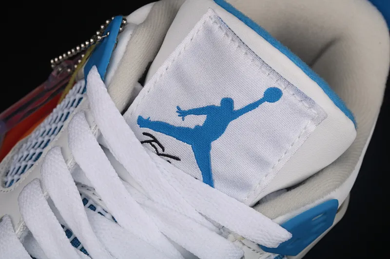 All categories Air Jordan Jordan series basketball shoes Air Jordan 4 G version Air Jordan 4 Retro "Military Blue" AJ4 Joe 4 white blue 308497-105